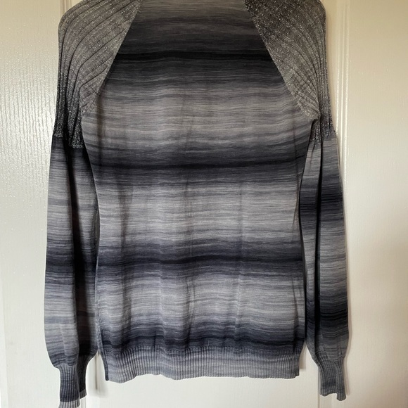 Elie Tahari Cardigan Sweater. Size small black blue grey - Picture 9 of 13